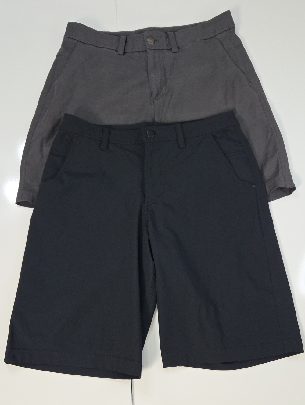 Lot Of 2 Lululemon Men's Black and Gray Casual Shorts 32